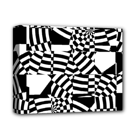 Black And White Crazy Pattern Deluxe Canvas 14  X 11  (stretched) by Sobalvarro