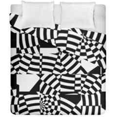 Black And White Crazy Pattern Duvet Cover Double Side (california King Size) by Sobalvarro
