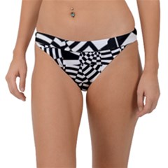 Black And White Crazy Pattern Band Bikini Bottom by Sobalvarro