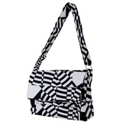 Black And White Crazy Pattern Full Print Messenger Bag (s) by Sobalvarro