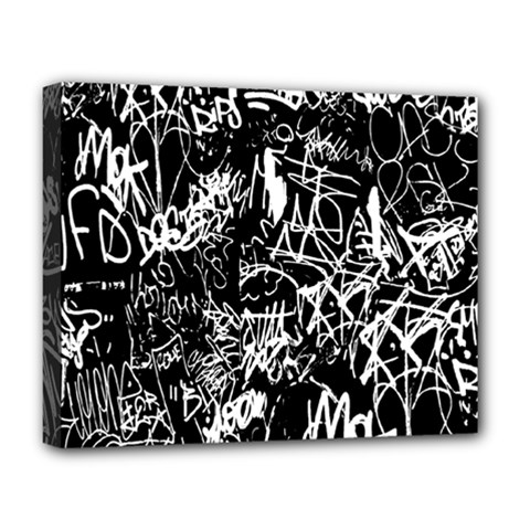 Graffiti Abstract Collage Print Pattern Deluxe Canvas 20  X 16  (stretched) by dflcprintsclothing