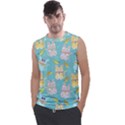 Vector Seamless Pattern With Colorful Cats Fish Men s Regular Tank Top View1