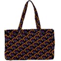 Abstract Orange Geometric Pattern Canvas Work Bag View1