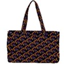 Abstract Orange Geometric Pattern Canvas Work Bag View2