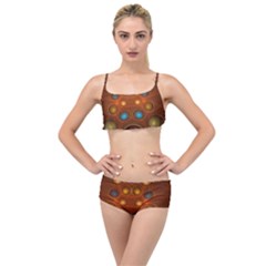 Fractal Fantasy Design Swirl Layered Top Bikini Set by Wegoenart