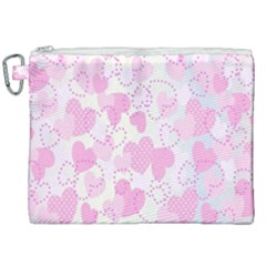 Valentine Background Hearts Bokeh Canvas Cosmetic Bag (xxl) by Nexatart