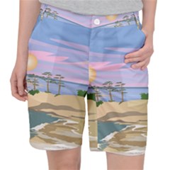 Vacation Island Sunset Sunrise Pocket Shorts