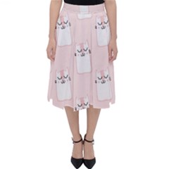 Pattern Pink Cute Sweet Fur Cats Classic Midi Skirt
