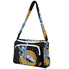 Astronaut Planet Space Science Front Pocket Crossbody Bag