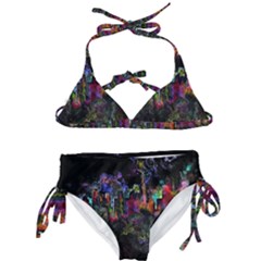 Grunge Paint Splatter Splash Ink Kids  Classic Bikini Set by Wegoenart