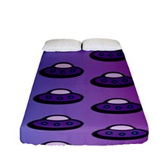 Ufo Alien Pattern Fitted Sheet (full/ Double Size) by Wegoenart