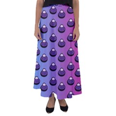 Ufo Alien Pattern Flared Maxi Skirt by Wegoenart