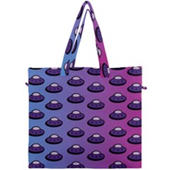 Ufo Alien Pattern Canvas Travel Bag by Wegoenart