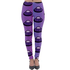 Ufo Alien Pattern Lightweight Velour Leggings by Wegoenart