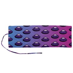 Ufo Alien Pattern Roll Up Canvas Pencil Holder (m) by Wegoenart