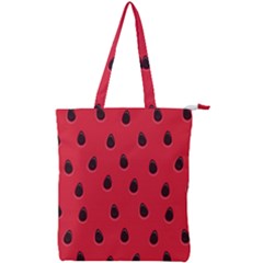 Seamless Watermelon Surface Texture Double Zip Up Tote Bag by Nexatart