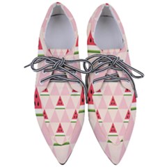 Seamless Pattern Watermelon Slices Geometric Style Women s Pointed Oxford Shoes by Nexatart