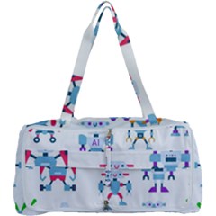 Cute Toy Robotsantennas Wires Seamless Pattern Multi Function Bag