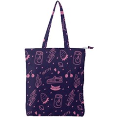 Various Cute Girly Stuff Seamless Pattern Double Zip Up Tote Bag by Nexatart