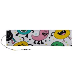 Funny Monster Pattern Roll Up Canvas Pencil Holder (l)