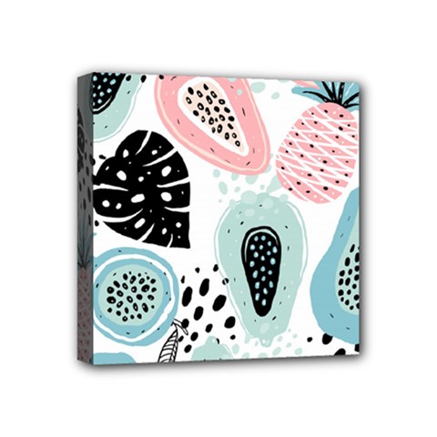 Seamless Pattern With Fruits Mini Canvas 4  X 4  (stretched)