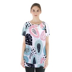 Seamless Pattern With Fruits Skirt Hem Sports Top by Nexatart