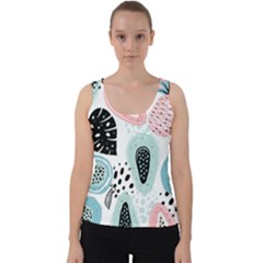 Seamless Pattern With Fruits Velvet Tank Top