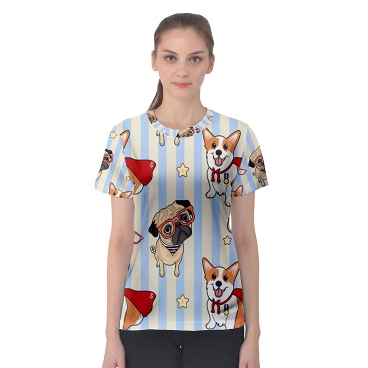 Pattern Dog Women s Sport Mesh Tee