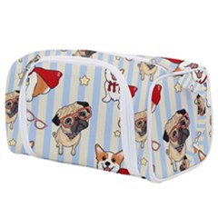 Pattern Dog Toiletries Pouch by Nexatart