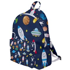 Big Set Cute Astronauts Space Planets Stars Aliens Rockets Ufo Constellations Satellite Moon Rover V The Plain Backpack