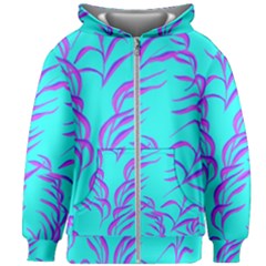 Branches Leaves Colors Summer Kids  Zipper Hoodie Without Drawstring