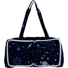 Starry Night  Space Constellations  Stars  Galaxy  Universe Graphic  Illustration Multi Function Bag by Nexatart