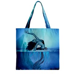 Wonderful Jellyfish Women Zipper Grocery Tote Bag by FantasyWorld7