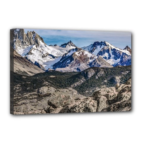El Chalten Landcape Andes Patagonian Mountains, Agentina Canvas 18  X 12  (stretched) by dflcprintsclothing