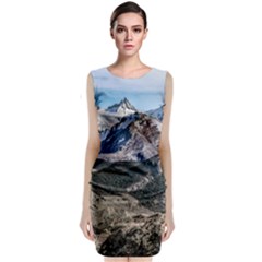 El Chalten Landcape Andes Patagonian Mountains, Agentina Classic Sleeveless Midi Dress by dflcprintsclothing