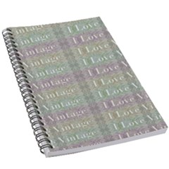 I Love Vintage Phrase Motif Striped Pattern Design 5 5  X 8 5  Notebook by dflcprintsclothing