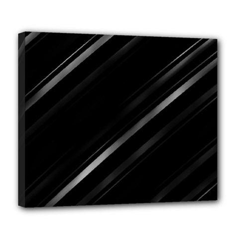 Minimalist Black Linear Abstract Print Deluxe Canvas 24  X 20  (stretched) by dflcprintsclothing