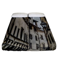 Houses At Historic Center Of Florence, Italy Fitted Sheet (california King Size) by dflcprintsclothing