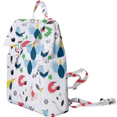 Vector Set Isolates With Cute Birds Scandinavian Style Buckle Everyday Backpack by Vaneshart