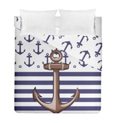 Anchor Background Design Duvet Cover Double Side (full/ Double Size) by Vaneshart