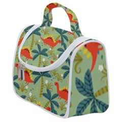 Cute Colorful Dinosaur Seamless Pattern Satchel Handbag by Vaneshart