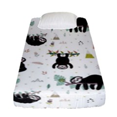 Cute Sloths Fitted Sheet (single Size) by Sobalvarro