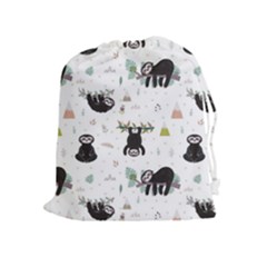 Cute Sloths Drawstring Pouch (xl) by Sobalvarro