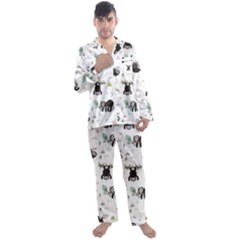 Cute Sloths Men s Satin Pajamas Long Pants Set by Sobalvarro