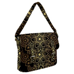 Luxury Golden Mandala Background Buckle Messenger Bag by Wegoenart