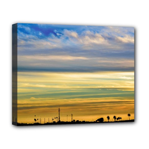 Sunset Silhouette Countryside Landscape Scene Deluxe Canvas 20  X 16  (stretched) by dflcprintsclothing