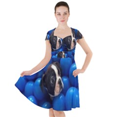 Cute Balls Puppy Cap Sleeve Midi Dress by Sparkle