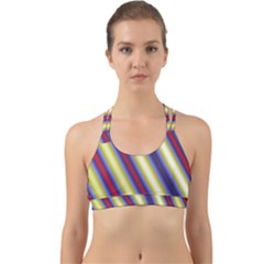 Colorful Strips Back Web Sports Bra by Sparkle