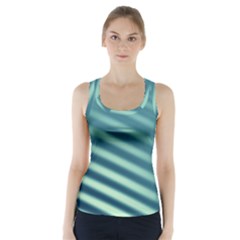 Blue Strips Racer Back Sports Top by Sparkle