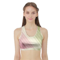 Pink Green Sports Bra With Border by Sparkle